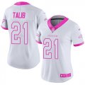 Nike Broncos #21 Aqib Talib women white pink Color Rush Limited Jersey