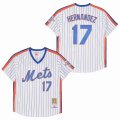 New York Mets #17 Keith Hernandez white Blue Stripe throwback MLB baseball Jersey