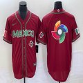 2023 World Cup Mexico red blank majestic baseball jerseys 27