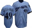 Milwaukee Brewers 49# white GALLARDO MLB Jerseys