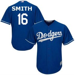 Los Angeles Dodgers #16 Smith blue majestic baseball Jersey