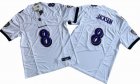 Baltimore Ravens 8# Lamar Jackson white Nike Vapor F.U.S.E. Limited Jersey