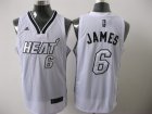 Miami Heat 6 LeBron James white new basketball jerseys