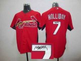 St.Louis Cardinals 7 Holliday red mlb signature jersey