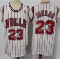 Chicago Bulls #23 Michael Jordan white throwback nba basketball jersey -S8