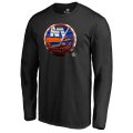 Men's New York Islanders Fanatics Branded Black Midnight Mascot Long Sleeve T-Shirt