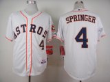 Houston Astros #4 George Springer white MLB baseball Jerseys