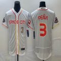 Nike Houston Astros #3 Jeremy Pena white Flexbase Authentic Collection Jersey city version 01