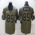 Nike 49ers #85 George Kittle green 2021 Salute to Service Limited Jersey