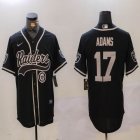 Las Vegas Raiders Davante Adams black baseball jerseys Joint name-BD 05