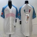 2023 World Cup Mexico #7 Julio Urias white skyblue majestic baseball jerseys 31