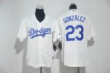 Los Angeles Dodgers Adrian Gonzalez 23# Youth white mlb Jersey