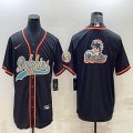 Nike Miami Dolphins blank black baseball jerseys Joint name-BD 01