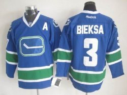 Reebok Vancouver Canucks 3 BIEKSA blue cheap Jersey