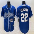 Nike Los Angeles Dodgers #22 Clayton Kershaw blue majestic baseball Jerseys Joint name -BD 02