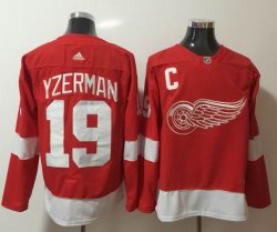 Adidas Detroit Red Wings #19 Steve Yzerman red hockey jersey