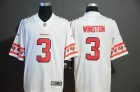 Buccaneers #3 Jameis Winston white nike Color Rush Limited Jersey with Sleeve label