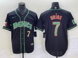 2023 World Cup Mexico #7 Julio Urias black majestic baseball jerseys 116