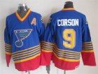 2015 St.Louis Blues #9 Corson Blue CCM NHL hockey Jersey A patch