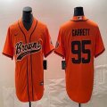 Nike Cleveland Browns 95# Myles Garrett orange baseball jerseys Joint name-BD