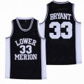 Kobe Bryant #33 jerseys High School Edition black white basketball Jersey -SG