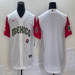 2023 World Cup Mexico blank white majestic baseball jerseys 22