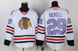 Reebok Chicago Blackhawks BLCKELL 29 white Purple nhl jerseys