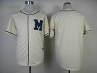 2014 Milwaukee Brewers white blank mlb baseball jersey