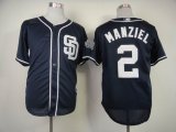 San Diego Padres Johnny Manziel #2 blue MLB jersey