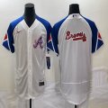 Nike Atlanta Braves blank White blue Flexbase Authentic Collection jerseys big logo