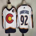 Adidas Colorado Avalanche #92 Gabriel Landeskog white hockey jersey