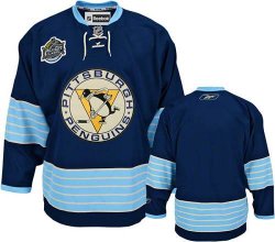 Reebok Pittsburgh Penguins Customized Authentic Dark Blue 2011 Winter Classic Man NHL Jersey