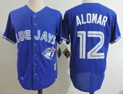 Toronto Blue Jays #12 Roberto Alomar blue new throwback baseball Jerseys