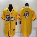 Nike Los Angeles Rams blank yellow baseball jerseys Joint name-BD 01