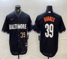 Nike Baltimore Orioles #39 Corbin Burnes black majestic baseball jersey city version-BD 02