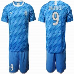 2019-2020 Olympique de Marseille #9 BALOTELLI blue soccer jersey away