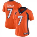 Women Nike Denver Broncos 7 John Elway orange color Rush Limited Jersey