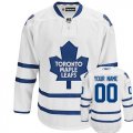 Reebok Toronto Maple Leafs Customized Authentic White Road Man NHL Jersey