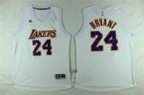 New Los Angeles Lakers 24 Kobe Bryant white nba basketball jersey