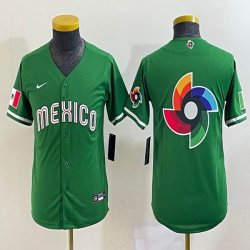 Women 2023 World Cup Mexico blank green majestic baseball jerseys (6)