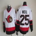 Ottawa Senators 25 Chris Neil white CCM NHL jersey