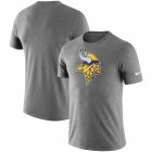 Minnesota Vikings Nike Essential Logo Dri-FIT Cotton T-Shirt - Heather Charcoal