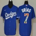 Nike Los Angeles Dodgers #7 Julio Urias Blue Fashion Majestic Baseball Jerseys-WL