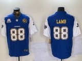 Dallas Cowboys 88# CeeDee Lamb blue white Nike Vapor F.U.S.E. Limited Jersey 01