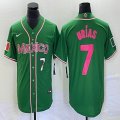 2023 World Cup Mexico #7 Julio Urias green majestic baseball jerseys 213