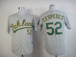 Oakland Athletics #52 Yoenis Cespedes Grey MLB Jerseys