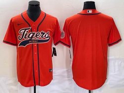 Nike Detroit Tigers blank orange Majestic baseball jerseys Joint name-BD 03