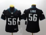 Women nike Philadelphia Eagles #56 Long black Color Rush Limited Jersey