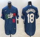 Nike Los Angeles Dodgers #18 Yoshinobu Yamamoto blue throwback majestic baseball jerseys 07