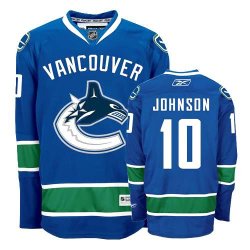 Vancouver Canucks #10 Ryan Johnson Authentic Blue NHL Jersey